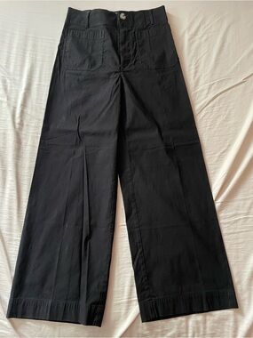 Wide-Leg Black Women’s Pants - Classic High-Rise